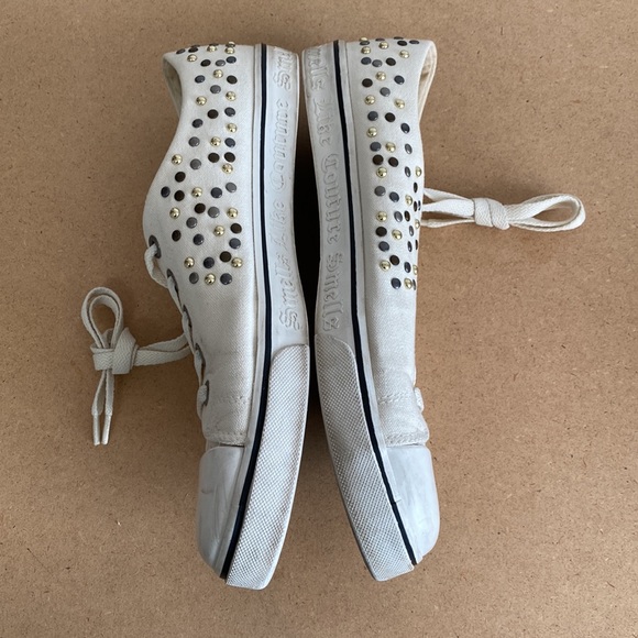 Juicy Couture Sneakers. White with Beads and Logos Size 10 - Picture 3 of 10